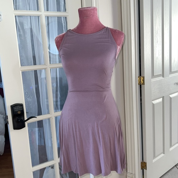 Muted purple open back Garage dress - Picture 2 of 4